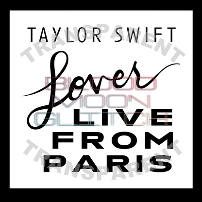 Lover Live From Paris Vinyl Hype/Tracklist Sticker