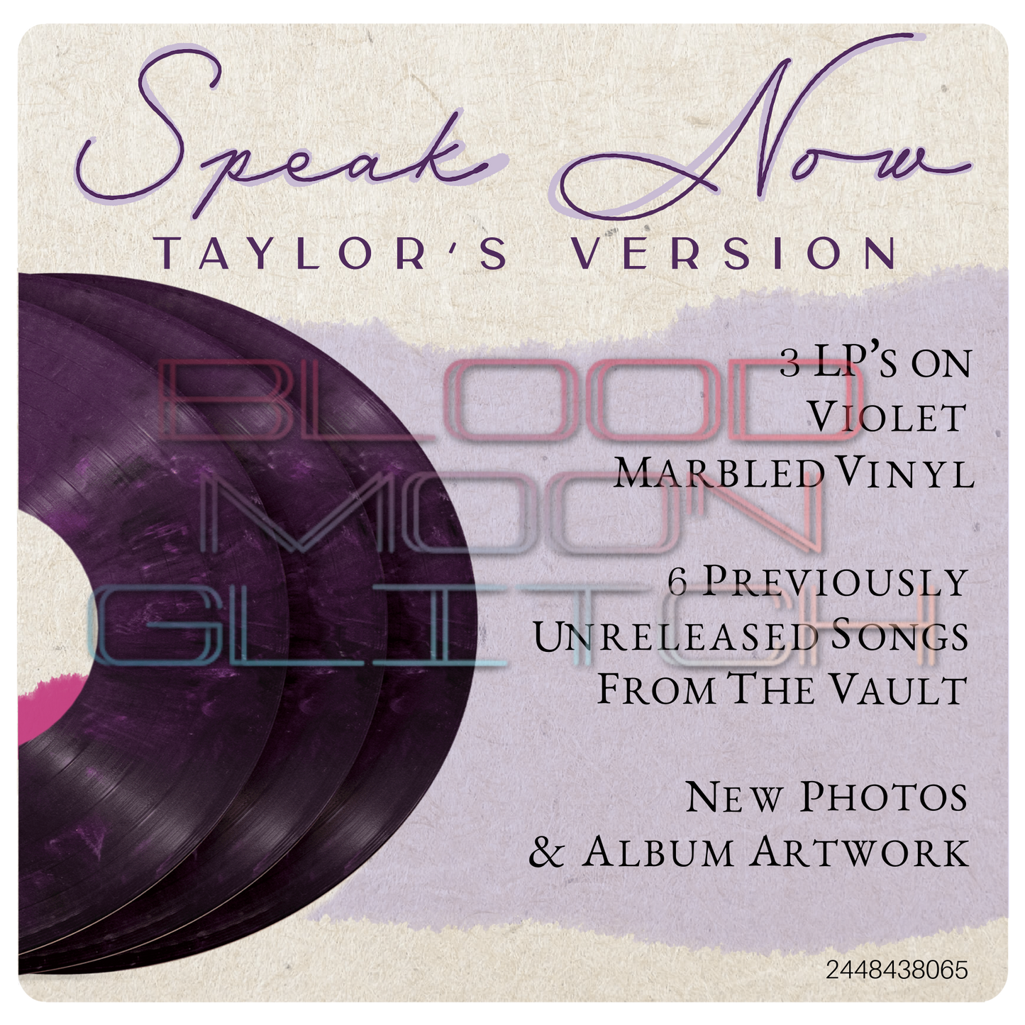 Speak Now (Taylor’s Version) Vinyl Hype Sticker